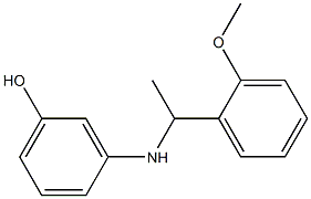 3-{[1-(2-methoxyphenyl)ethyl]amino}phenol Struktur