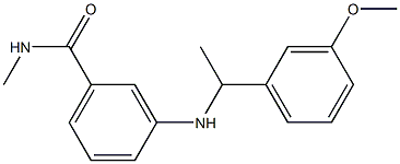 3-{[1-(3-methoxyphenyl)ethyl]amino}-N-methylbenzamide Struktur