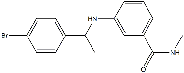 3-{[1-(4-bromophenyl)ethyl]amino}-N-methylbenzamide Struktur