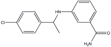 3-{[1-(4-chlorophenyl)ethyl]amino}benzamide Struktur