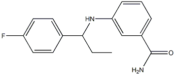 3-{[1-(4-fluorophenyl)propyl]amino}benzamide Struktur