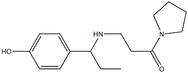 3-{[1-(4-hydroxyphenyl)propyl]amino}-1-(pyrrolidin-1-yl)propan-1-one Struktur