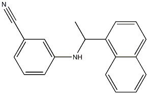 3-{[1-(naphthalen-1-yl)ethyl]amino}benzonitrile Struktur