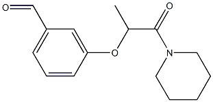 3-{[1-oxo-1-(piperidin-1-yl)propan-2-yl]oxy}benzaldehyde Struktur