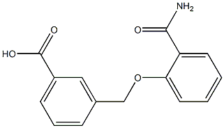 3-{[2-(aminocarbonyl)phenoxy]methyl}benzoic acid Struktur