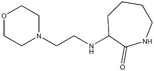 3-{[2-(morpholin-4-yl)ethyl]amino}azepan-2-one Struktur