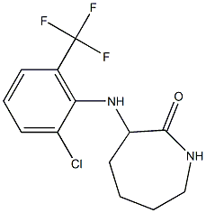 3-{[2-chloro-6-(trifluoromethyl)phenyl]amino}azepan-2-one Struktur