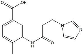 3-{[3-(1H-imidazol-1-yl)propanoyl]amino}-4-methylbenzoic acid Struktur