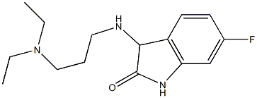 3-{[3-(diethylamino)propyl]amino}-6-fluoro-2,3-dihydro-1H-indol-2-one Struktur