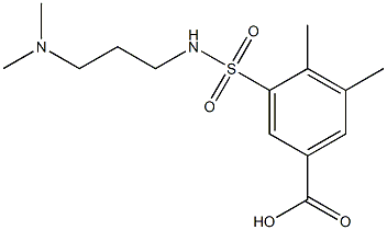 3-{[3-(dimethylamino)propyl]sulfamoyl}-4,5-dimethylbenzoic acid Struktur