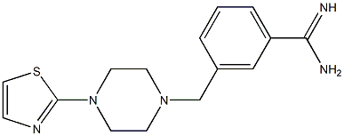 3-{[4-(1,3-thiazol-2-yl)piperazin-1-yl]methyl}benzene-1-carboximidamide Struktur