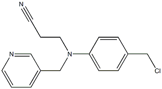 3-{[4-(chloromethyl)phenyl](pyridin-3-ylmethyl)amino}propanenitrile Struktur