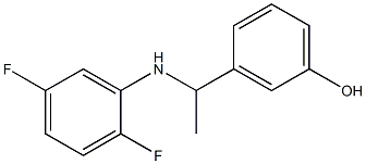 3-{1-[(2,5-difluorophenyl)amino]ethyl}phenol Struktur