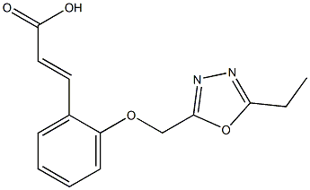 3-{2-[(5-ethyl-1,3,4-oxadiazol-2-yl)methoxy]phenyl}prop-2-enoic acid Struktur