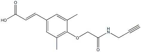 3-{3,5-dimethyl-4-[(prop-2-yn-1-ylcarbamoyl)methoxy]phenyl}prop-2-enoic acid Struktur