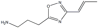 3-{3-[(1E)-prop-1-enyl]-1,2,4-oxadiazol-5-yl}propan-1-amine Struktur