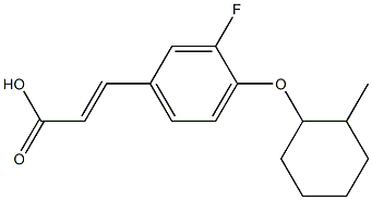 3-{3-fluoro-4-[(2-methylcyclohexyl)oxy]phenyl}prop-2-enoic acid Struktur