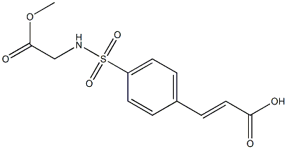 3-{4-[(2-methoxy-2-oxoethyl)sulfamoyl]phenyl}prop-2-enoic acid Struktur