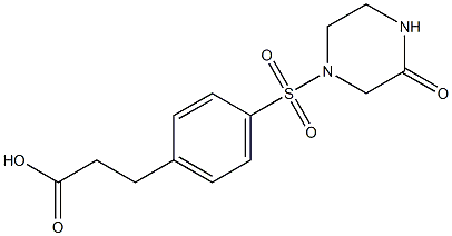 3-{4-[(3-oxopiperazine-1-)sulfonyl]phenyl}propanoic acid Struktur