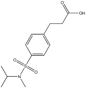 3-{4-[methyl(propan-2-yl)sulfamoyl]phenyl}propanoic acid Struktur