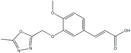 3-{4-methoxy-3-[(5-methyl-1,3,4-oxadiazol-2-yl)methoxy]phenyl}prop-2-enoic acid Struktur