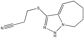 3-{5H,6H,7H,8H,9H-[1,2,4]triazolo[3,4-a]azepin-3-ylsulfanyl}propanenitrile Struktur