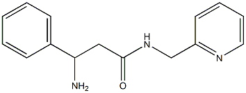 3-amino-3-phenyl-N-(pyridin-2-ylmethyl)propanamide Struktur