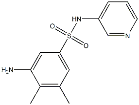 3-amino-4,5-dimethyl-N-(pyridin-3-yl)benzene-1-sulfonamide Struktur