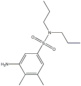 3-amino-4,5-dimethyl-N,N-dipropylbenzene-1-sulfonamide Struktur