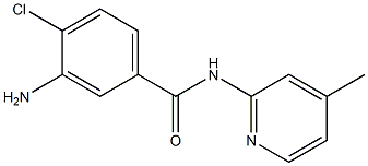 3-amino-4-chloro-N-(4-methylpyridin-2-yl)benzamide Struktur