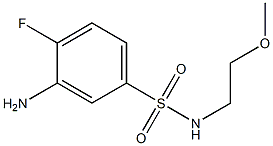 3-amino-4-fluoro-N-(2-methoxyethyl)benzene-1-sulfonamide Struktur