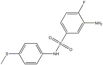 3-amino-4-fluoro-N-[4-(methylsulfanyl)phenyl]benzene-1-sulfonamide Struktur