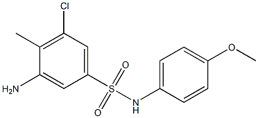 3-amino-5-chloro-N-(4-methoxyphenyl)-4-methylbenzene-1-sulfonamide Struktur