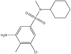 3-amino-5-chloro-N-cyclohexyl-N,4-dimethylbenzene-1-sulfonamide Struktur