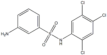 3-amino-N-(2,4,5-trichlorophenyl)benzene-1-sulfonamide Struktur