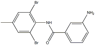 3-amino-N-(2,6-dibromo-4-methylphenyl)benzamide Struktur