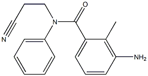 3-amino-N-(2-cyanoethyl)-2-methyl-N-phenylbenzamide Struktur