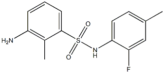 3-amino-N-(2-fluoro-4-methylphenyl)-2-methylbenzene-1-sulfonamide Struktur