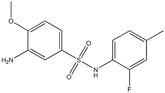 3-amino-N-(2-fluoro-4-methylphenyl)-4-methoxybenzene-1-sulfonamide Struktur