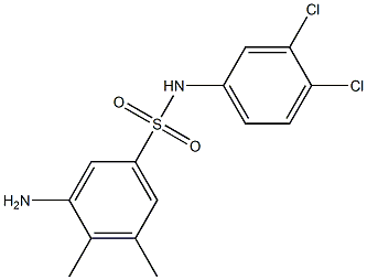 3-amino-N-(3,4-dichlorophenyl)-4,5-dimethylbenzene-1-sulfonamide Struktur