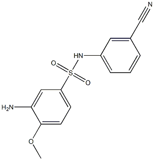 3-amino-N-(3-cyanophenyl)-4-methoxybenzene-1-sulfonamide Struktur