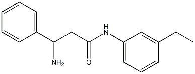 3-amino-N-(3-ethylphenyl)-3-phenylpropanamide Struktur