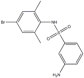 3-amino-N-(4-bromo-2,6-dimethylphenyl)benzene-1-sulfonamide Struktur