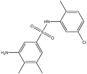 3-amino-N-(5-chloro-2-methylphenyl)-4,5-dimethylbenzene-1-sulfonamide Struktur