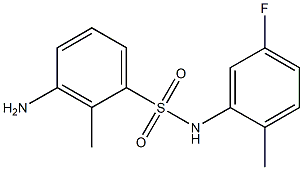 3-amino-N-(5-fluoro-2-methylphenyl)-2-methylbenzene-1-sulfonamide Struktur