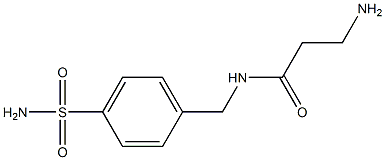 3-amino-N-[(4-sulfamoylphenyl)methyl]propanamide Struktur