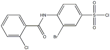 3-bromo-4-[(2-chlorobenzene)amido]benzene-1-sulfonyl chloride Struktur