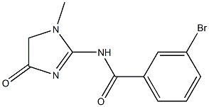 3-bromo-N-(1-methyl-4-oxo-4,5-dihydro-1H-imidazol-2-yl)benzamide Struktur