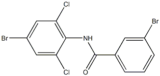 3-bromo-N-(4-bromo-2,6-dichlorophenyl)benzamide Struktur