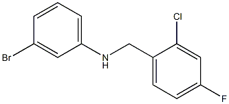 3-bromo-N-[(2-chloro-4-fluorophenyl)methyl]aniline Struktur